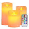 3Pcs Of Battery Operated LED Flameless Candles With Remote Controller KH-18