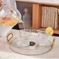 26.5" 25.5" 5.8" CM Round Transparent Serving Tray- YL-467