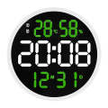 10-inch LED Digital Wall Clock with Temperature And Humidity SI-85 WHITE/GREY