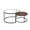 Living Room Accent Round Modern Nesting Coffee Table- CT5005