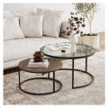 Living Room Accent Round Modern Nesting Coffee Table- CT5005