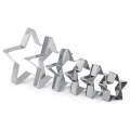 Set of  6 Star Shaped Cookie Cutters -631364