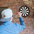 15" Double Sided Hanging Dart Board With 6 Standard Needles WJ-106