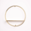35cm Gold Circle Frame With Wall Shelf IKB203WS-G