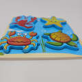 4-in-1 Wooden Jigsaw Sea Animals Puzzle F41-71-25