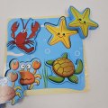 4-in-1 Wooden Jigsaw Sea Animals Puzzle F41-71-25