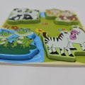 4-in-1 3D Wooden Animal Theme Pegged Puzzle F41-71-25