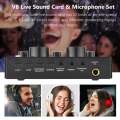 V8 Live Sound Card Interface With Microphone For Live Broadcast Stream RN-105