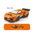 301-Piece Building Blocks Bricks Vintage Racing Car -F69-2-82