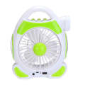 Rechargeable Desktop Fan With Light 2 COB And 5W LED Light FA-1988 Green