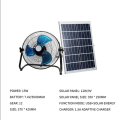 12" Rechargeable Solar Fan 10W Solar Panel 12W 9V 3 Speed Oscillatiing Fan