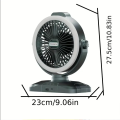 Rechargeable Table Fan with LED Light + USB to Charge Phone - PM-032