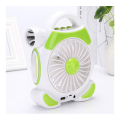 Rechargeable Desktop Fan With Light 2 COB And 5W LED Light FA-1988 Green