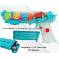 Transparent Gear Light Toy Gun for Kids- WJ-440