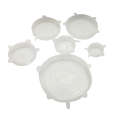 6 Pack Of Transparen Stretchable Silicon Lid Cover IB-113