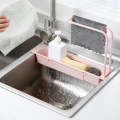 Telescopic Expandable Sink Drain Basket Holder Rack F42-8-765 Pink