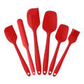 6Pcs Of Heat Resistant Silicone Spatula Set IB-68 RED