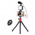 Vlogging Kit with Led Light Microphone and Tripod KIT-04LM