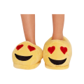 Yellow with Glasses Soft Plush Emoji Slippers