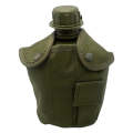 1L Water Bottle with Stainless Steel Cup and Cover Bag For Outdoor JY-11 GREEEN