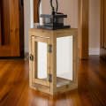 32cm Decorative Wood Candle Lantern With Handle WIL20U1