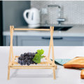 24 x 17 x 23cm Multi-Functional Wooden Food Rack for Fruit Vegetables JC-130