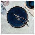 7.5inch Serving Ceramic Blue Dinner Plates 2204-28
