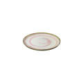 8Inch Ceramic Marble Pink Dish Design with Gold Trim