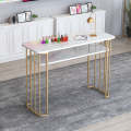 Double Layer Marble Texture Manicure Table