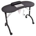 Folding Manicure Desk/Table with Electric Dust Collector and Wrist Pad BLACK BG-MJZ