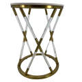 Gold Metal Marble surface Modern Coffee Table white