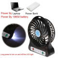 Adjustable Wind Speeds Rechargeable Cooling Fan BLACK