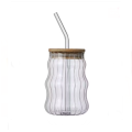 530ml Glass Tumbler Cup With Lid and Straw- YJA-4