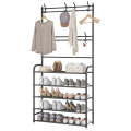 5-Shelves Shoe Tree Rack Coat Hat Clothes Hook Organizer Storage