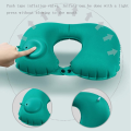 Air Pump U-Shape Inflatable Travel Neck Pillow 150p 183131 GREEN