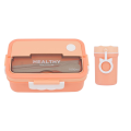 Portable Bento Lunch Box with Soup Cup-HY-146 ORANGE