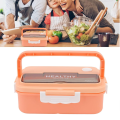 Portable Bento Lunch Box with Soup Cup-HY-146 ORANGE
