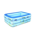 190 x 145 x 60cm Spacious 3-Ring Inflatable Swimming Pool F51-26-18
