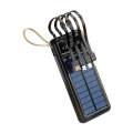 Solar Powered Power Bank 20000Mah With LED Light AS-50318 BLACK