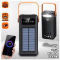 80000mAh Portable Solar Powered Powerbank with a Flashlight -YM639CXBLACK