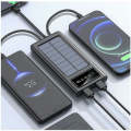10000mAh Portable Solar Powered Powerbank with a flashlight FO-9-01