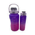 2-in-1 2L Motivational Water Bottle With Straw 2107 PURPLE PINK