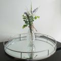 2Pcs Of Round Indoor Mirrored Serving Trays With Silver Finish KB400T-S