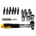 23-Pcs Screwdriver Ratchet Handle Bits Set EP-60627