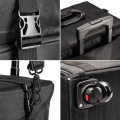 2-in-1 Oxford Cloth Portable Four-Wheel Makeup Suitcase Y174 BLACK