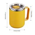 Portable Insulated Traveling Coffee Mug With Lid P-35 YELLOW