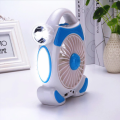 Rechargeable Desktop Fan With Light 2 COB And 5W LED Light FA-1988 Blue