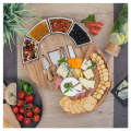 Wooden Round Cheese Platter Board set with Knives ID-53