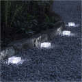 4pcs White Color Solar Brick Outdoor Decorative LED Lights FA-LC57B