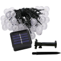 6.5Meter Warm White Solar Powered 30 LED Bulbs String Fairy Lights AT-164